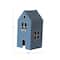 Hello Honey® 12" Blue & Gold Decorative Hand-Painted Paper Mache House